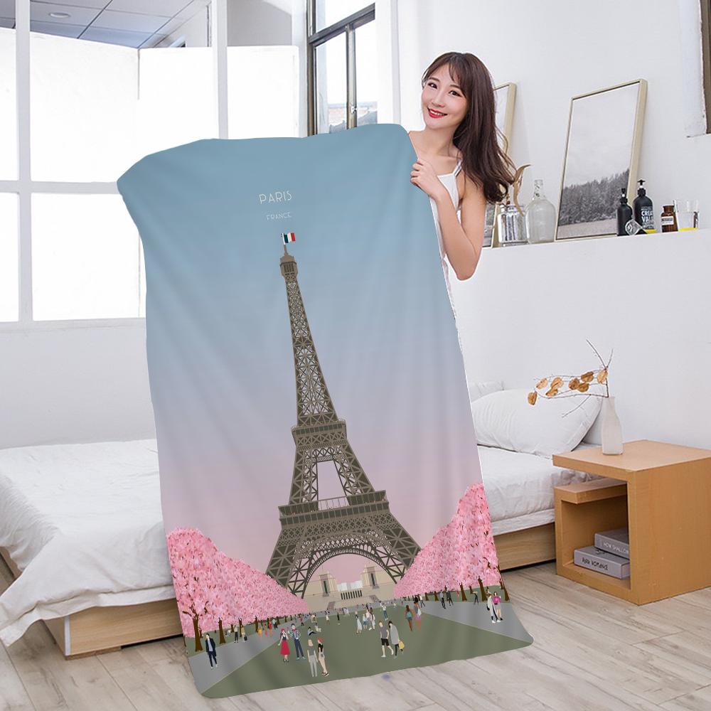 Eiffel Tower Beach Towel Colorful Bath Towels for Girl Microfiber Quick Dry Sand Free Beach Yoga Spa Gym Pool