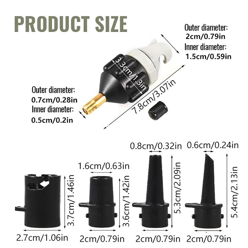Adattatore Pompa Aria Gonfiabile Compatibile Con Valvola Adattatore per Compressore d'Aria per Auto Gonfiabile Sup Con Ugello Valvola Per Tavola da Paddle