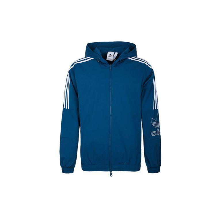 

Adidas Спортивная толстовка с капюшоном Originals Trefoil Outline Wb Logo Printed, мужские куртки, синяя EB4085 M