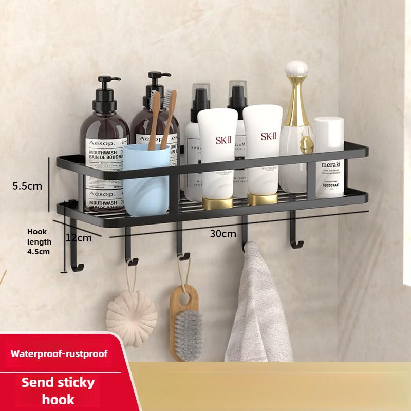 Bathroom Rack No Punching Wall Hanging Storage Rack Toilet Household Toiletries Organizing Shelf