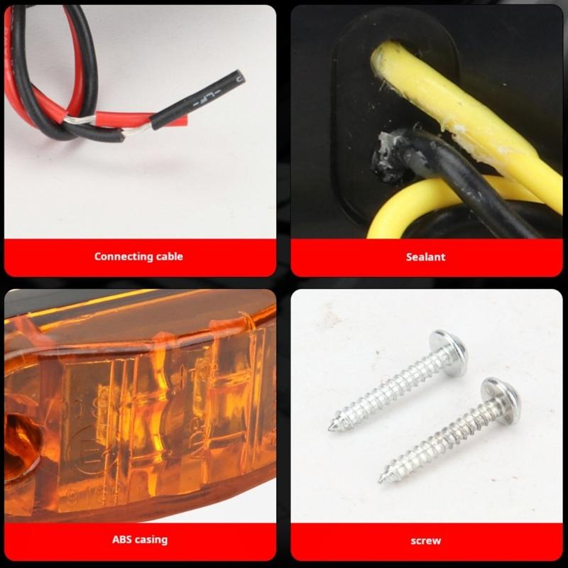 Universal Clearance Lamp LED Side Marker Light 24V Waterproof Automotive Warning Lights for Truck Trailer Car Bus