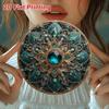Tin Sign Wall Art Mandala Bohemia Blue Gold Kitchen Decor Metal Poster