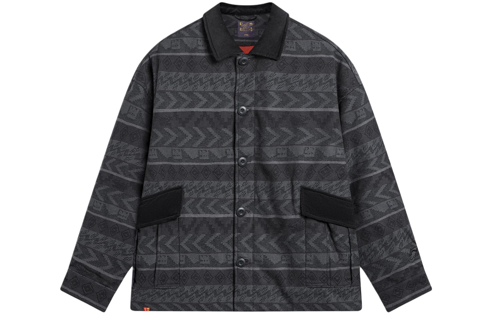 Спортивная коллекция Li Ning Пуховик Унисекс Черный Жаккард AJMU009-2 XS