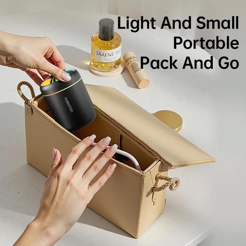 180ML Car Mini Aroma Diffuser Perfume Air Humidifier Essential Oil Purifier Aromatherapy with Color Lights For Car Home Bedroom