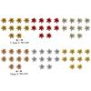10Pcs Multi-Color Artificial Poinsettia Flowers Sequin Plastic Christmas Flowers Ornaments  Holiday