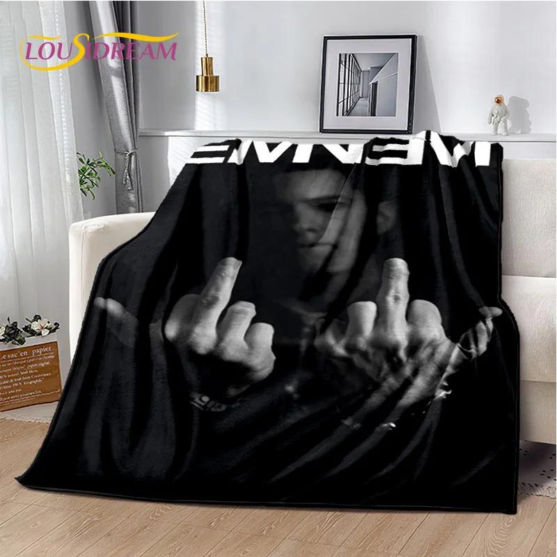 Rapper Eminem Tupac 2pac Hip-Hop Music Rap God Blanket,Soft Throw Blanket for Home Bedroom Bed Sofa Picnic Travel Cover Gift
