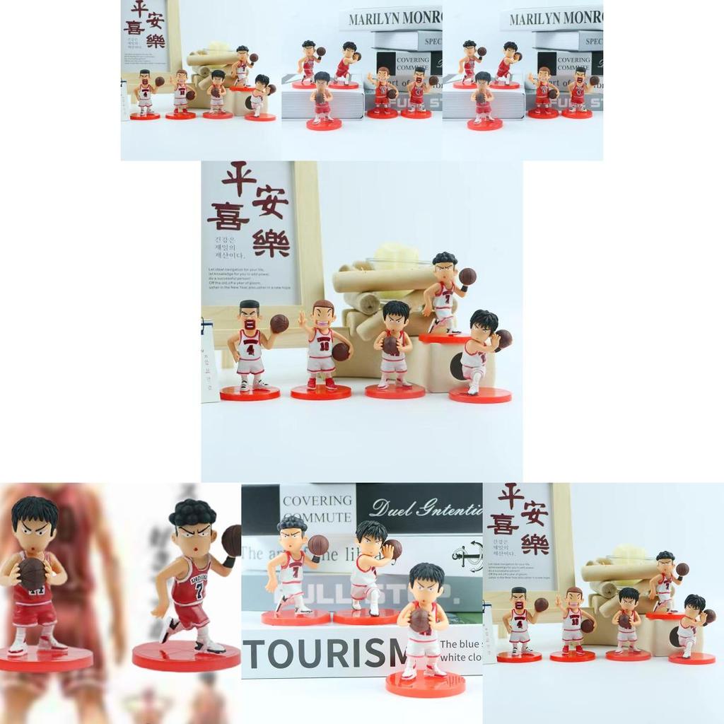 Slam Dunk 5-piece Set Pvc Figures Cake Decor Boys Birthday Baking Collection 8-10cm