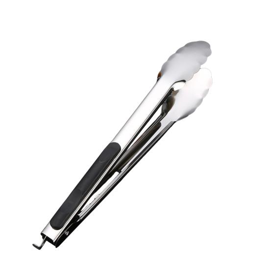 Yousheng Kitchen Tongs with Anti-Slip Handle And Silicone Scalloped Edges, Stainless Steel Locking Food Clips for Grilling BBQ Salad, Dishwasher