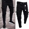 Erkek Kot Rahat Sıska Streç Slim Fit Kalem Pantolon Siyah Pantolon Kot Pantolon