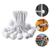 50Pcs Tarpaulin String Cords with Balls Portable Waterproof Tie Down Straps Tarpaulin Tensioner