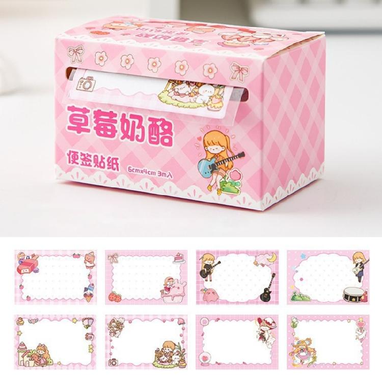 70 Sheets Pull Out Adhesive Notes Pad Small Notepads Cartoon Notes Paper Reminders on Fridges Book Calendar Notebook