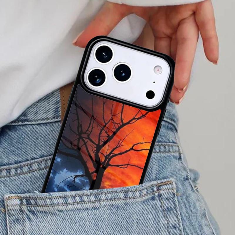Day Night Tree Phone Case for iPhone 16e 15 14 13 12 17 Pro Max Plus Air 17pro Cover Coque