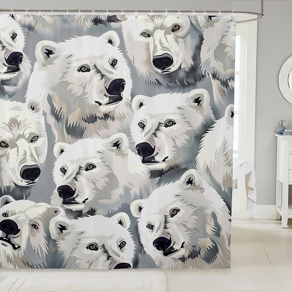 Cat Fabric Shower Curtain for Girls Kids Teen,Colorful Cartoon Animals Bathroom Shower Curtain Sets Cute Pet Shower Curtain