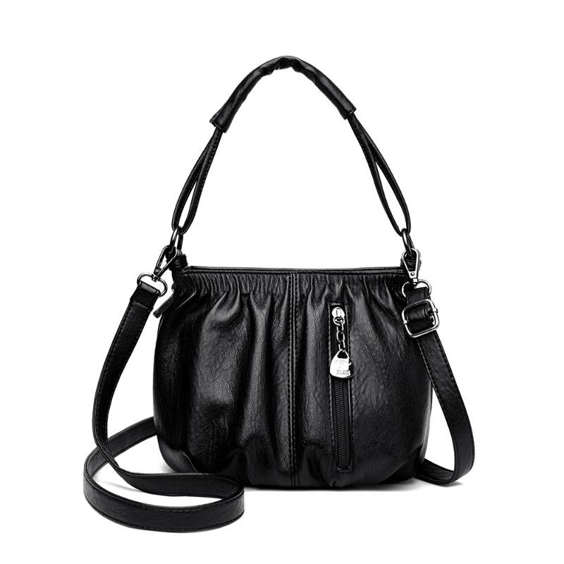 Women's Bag New Splicing Bucket Bag Shoulder Messenger Bag Practical Mother-in-law Bag Tide