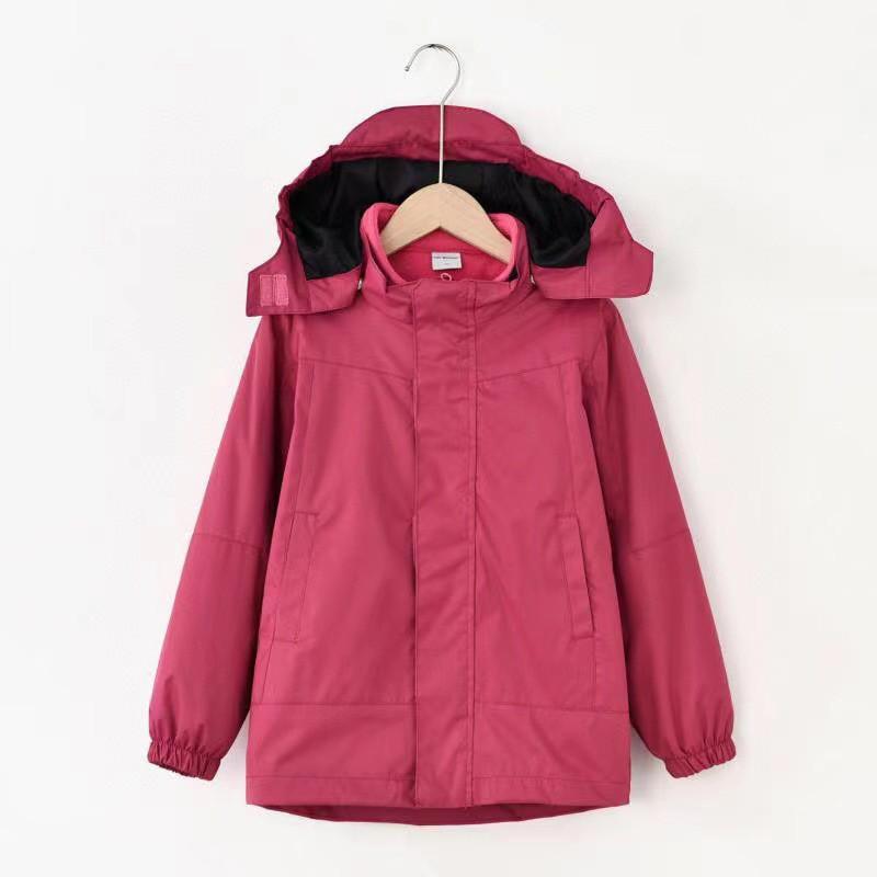 Kids 3-in-1 Waterproof Windproof Ski Jacket With Removable Fleece Liner Medium-Large Size