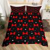Bow Pattern Duvet Cover Soft Microfiber 3D Bedding Luxury Single Bedding Set With Pillowcases, Washable Quilt Cover For Bedroom