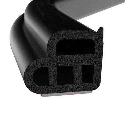 5m 16ft 4 Holes Car Door Trunk Edge Seal Strip Rubber Weather Moulding Trim Double Layer Universal