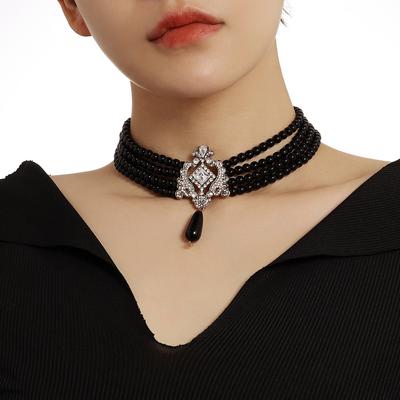 Vintage Punk Kolye Kişiselleştirilmiş Kolye Zirkon Kolye Küçük Form Tasarım Yaka Zinciri Gotik Koyu Gerdanlık Mezuniyet Kutlaması Onur çelenk