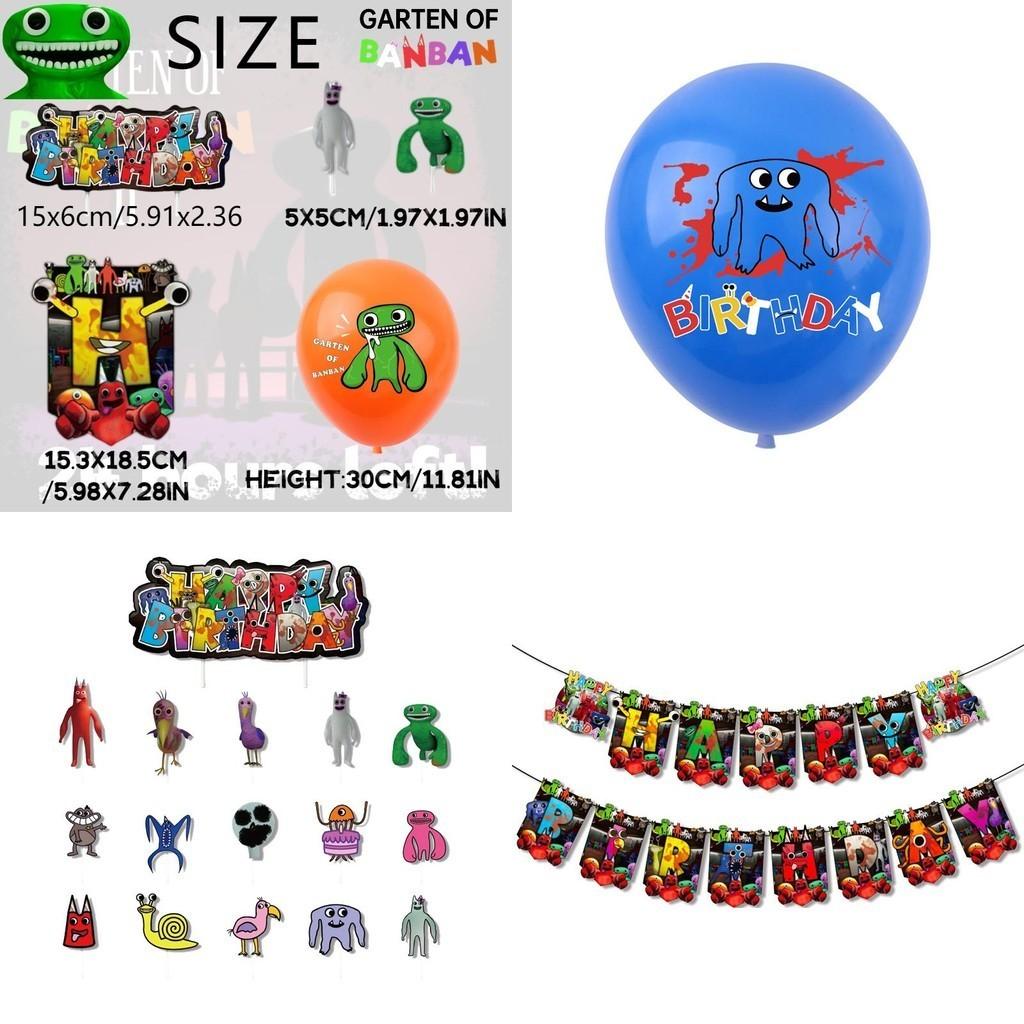 Garten Of Banban Birthday Party Decoration Set With Balloon Banner And Inserted Balloons