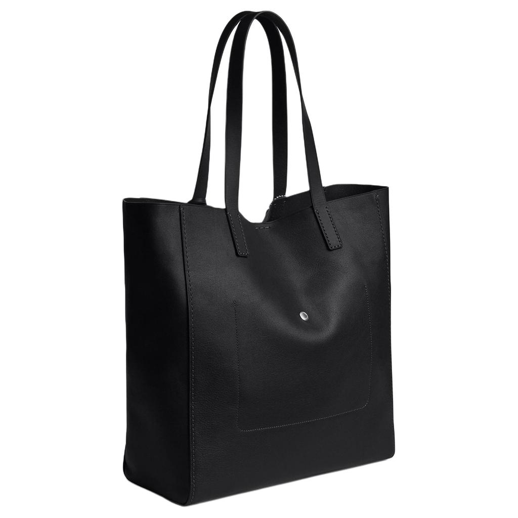 COACH Cow Leather Tote Bag, Shopping Bag, Handbag, Shoulder Bag Large Women's Black CCB54-BLK