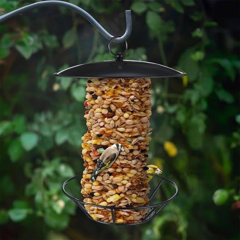 Pack Of 2 Practical Easy Installation Hanging Bird Feeders Simple Setups Metal Construction For Garden Placement