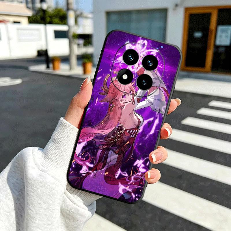 Genshin Impact Yae Miko Soft Phone Case for Xiaomi Redmi Note 12 13 14 15 Pro Plus 11 12S 11S 11T 10 4G Black Cover Back Shell
