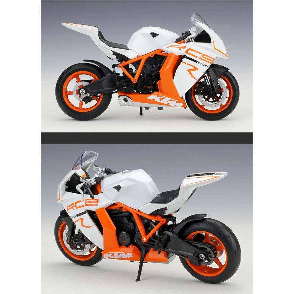 Welly 1/10 KTM 1190 RC8 R Alloy Racing Motorcycle Model Metal Street Cross-country Sports Motorcycle Model Simulation Kids Gifts