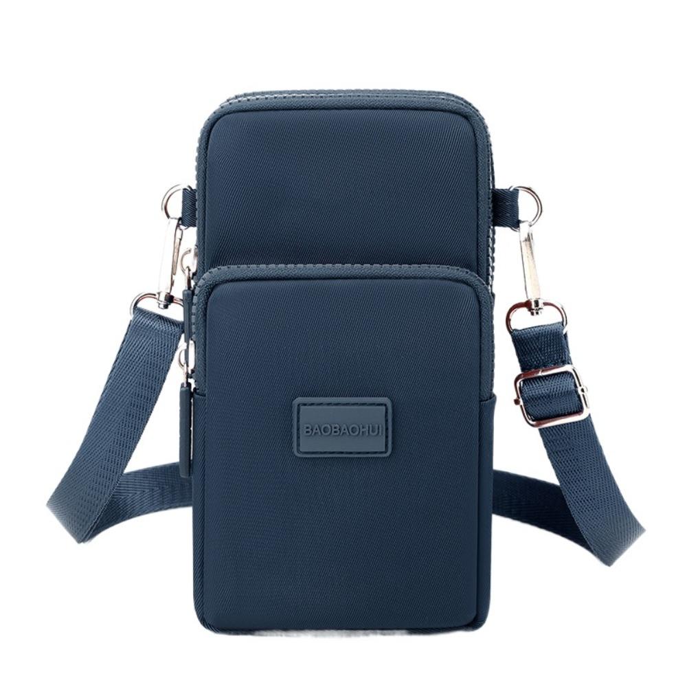 

Korean Style Canvas Crossbody Bag Square Messenger Bags Simple Simple Phone Bag Men темно-синий