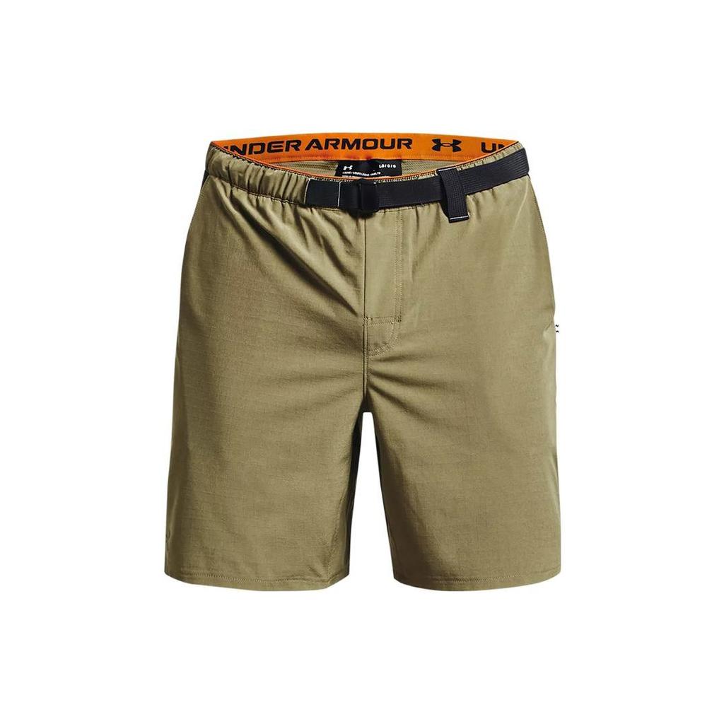 Under Armour Two-In-One Solid Sport Shorts With Elastic Waistband Men Bottoms Green 1370033-361