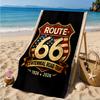 Route 66 Beach Towel, Quick-drying, Easy To Care For, Suitable for Both Fitness and Beach Vacations,Sports Essential