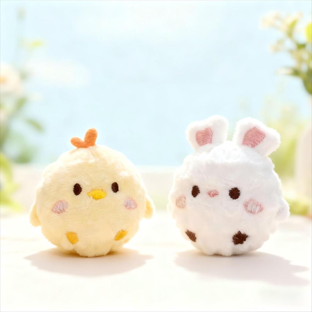 Original Small Dog Spiky Ball Toy: Squeaky, Chewy, Cute Animal Shape Plush for Teething.