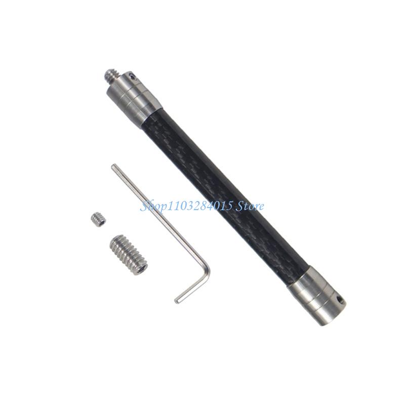 R6FF Lightweight 14mm Carbon Fiber Extension Rod Stainless Steel Connector 1/4inch