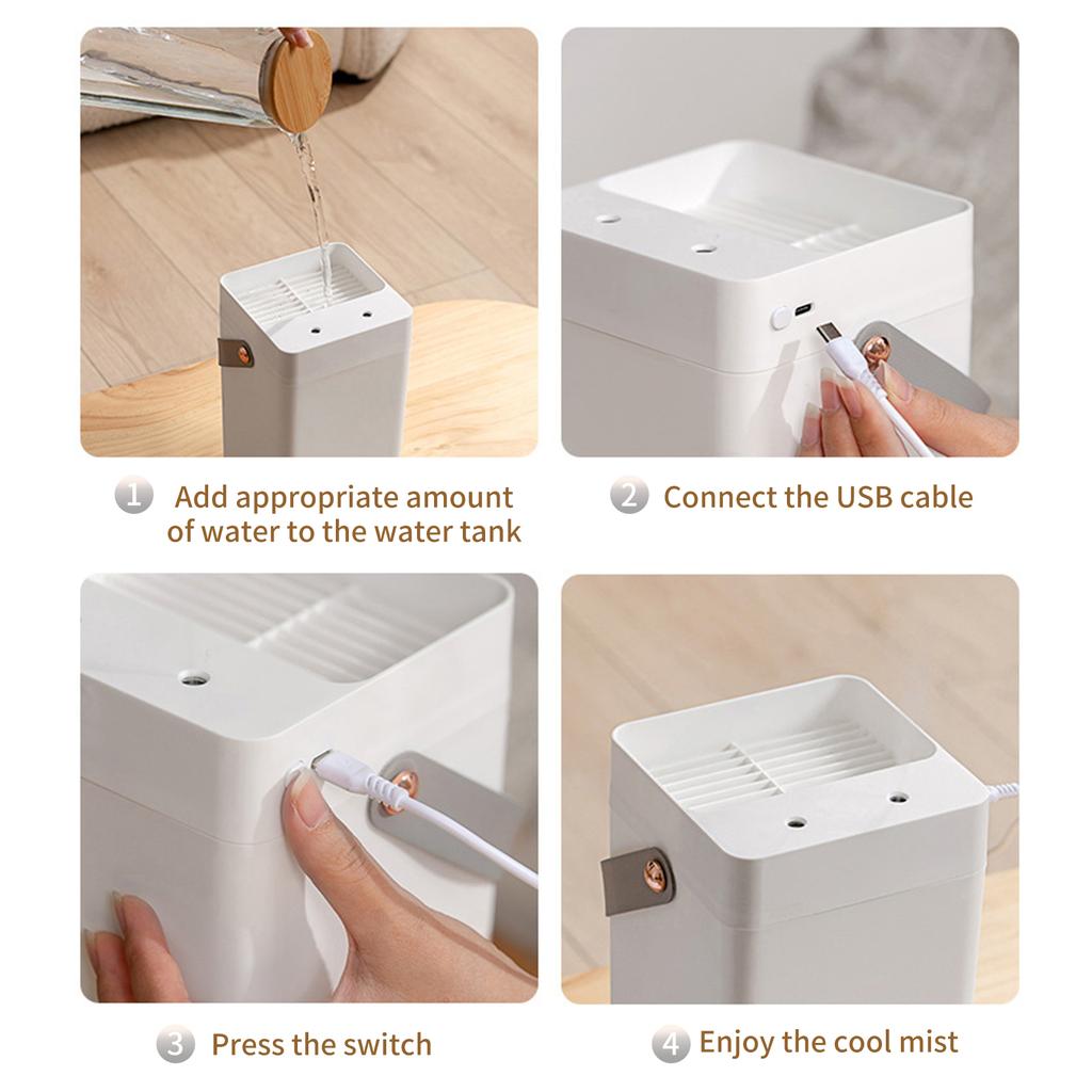 3L Mist Humidifier Dual Spray Cool Mist Humidifier Quiet USB Powered Bedroom Humidifier 2 Spray Modes Top-Fill Humidifier for Room Car