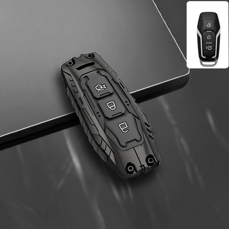 

For Ford Focus 3 4 ST Mondeo 5 MK5 Mustang F-150 Explorer Edge Fiesta Kuga MK3 4 Zinc Alloy Car Remote Key Case Cover Holder