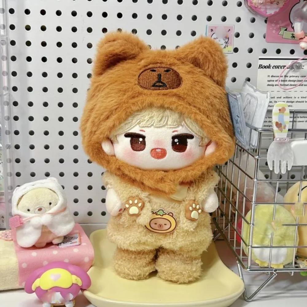 1 Set Strap Pants 20cm Cotton Doll Clothes Capybara Hat Plush Doll Clothes  Doll Accessories