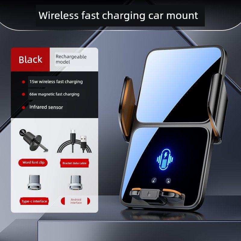 New Arrival 2025 Infrared Sensor with Wireless Charger Mobile Navigation Car Supplies on-Board Bracket
