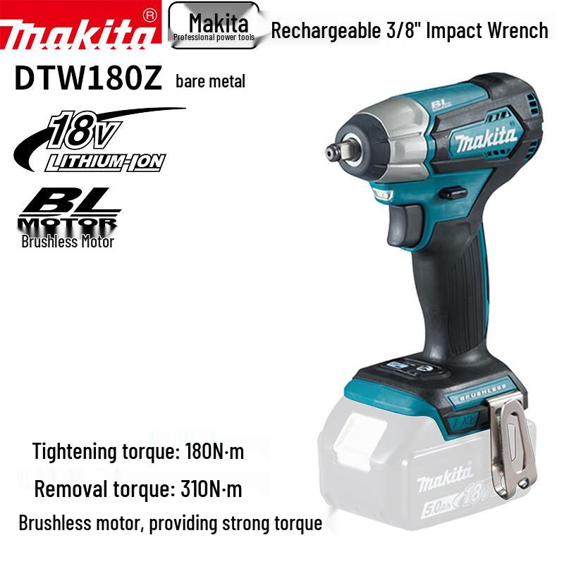 

Makita DTW180 18V Cordless Brushless Impact Wrench CN plug (adapter included)