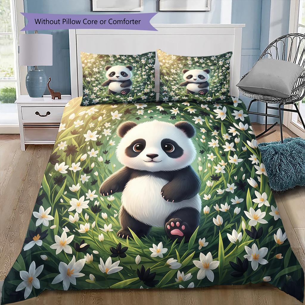 Set Copripiumino Trapuntato con Fantasia Cartone Animato Federa Decorazione per la Casa Regalo di Compleanno (1 * copripiumino + 2 * federa, senza nucleo)
