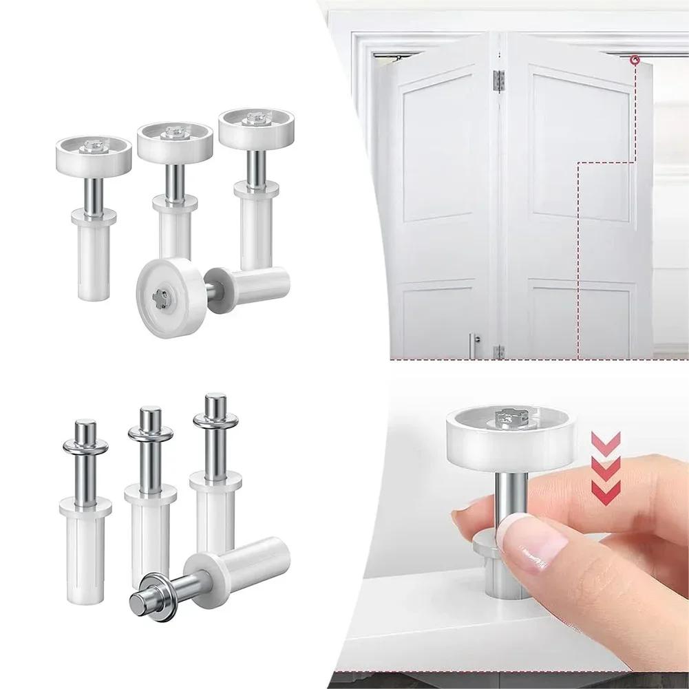 4PCS Bifold Door Top Pivot Hinge Guide Wheel Bifold Cabinet Door Hardware Repair Parts Sliding Door Metal Top Pivot