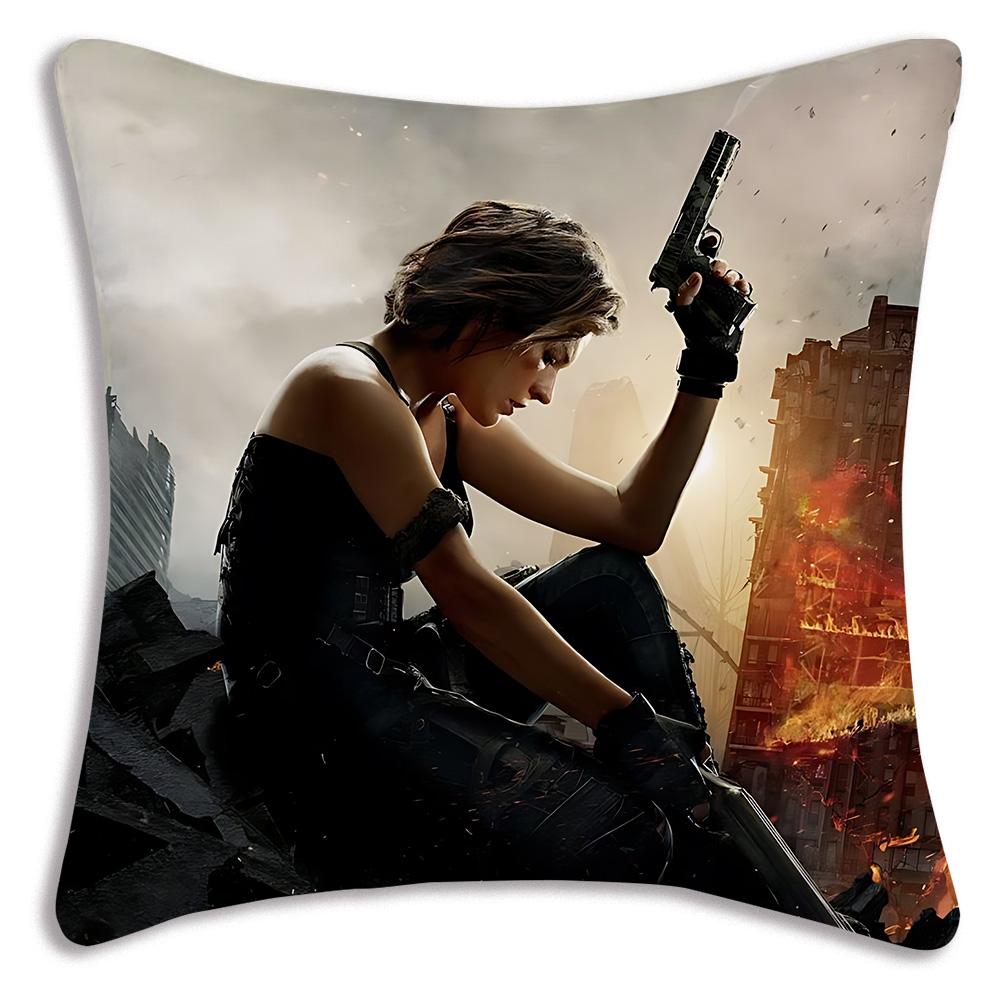 Movie ResidentS Evil Umbrellas Pillow Covers Cartoon Sofa Decorative Home Double-sided Printing Short Plush Cute Cushion Cover