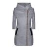 Giacca con Cappuccio da Donna Manica Lunga Cappotto con Zip Colore Unico Capospalla con Tasca
