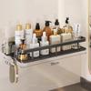 Baihan Bathroom Storage Rack, No Drilling Required, Wall-Mounted Organizer, Toilet Washroom Toiletry Shelf, Corner Rack, Single Layer