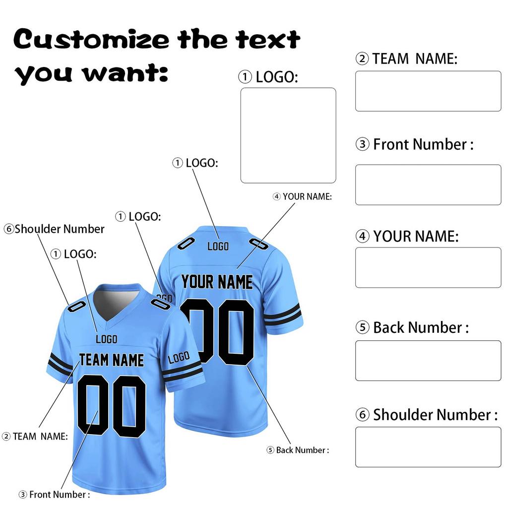 Maillots de football personnalisés Nom et numéro d'équipe imprimés personnalisés Uniforme de sport pour hommes, femmes et jeunes