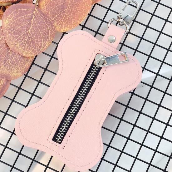 Suport pentru sac pentru caca pentru animale de companie Închidere cu fermoar Dozator de saci de gunoi pentru câini cu cârlig Organizator portabil pentru sac de gunoi pentru exterior