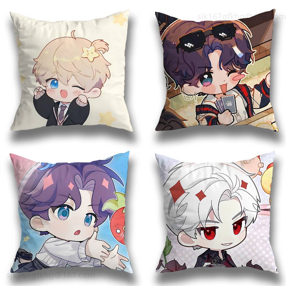Love And Deepspace Pillow Case Square Double-Sided Printing Short Plush Sofa Cushion Cover Bedroom Bedside Pillow