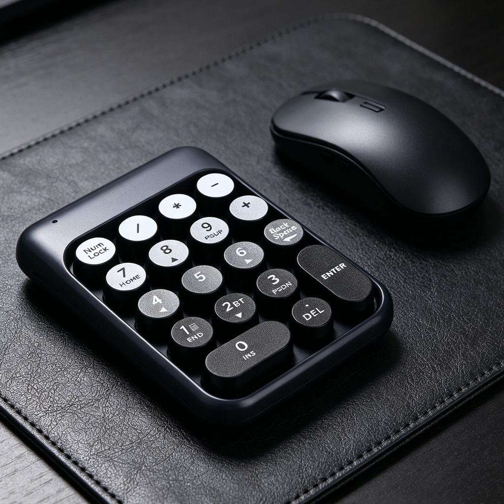 Wireless Number Pad 18 Key 2.4G Numeric Keypad Financial Accounting Numpad Keyboard for Home Business Work