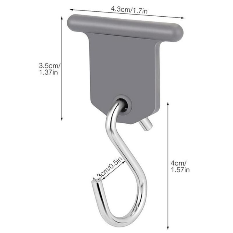 For 8PCS RV Awning Side Hooks Outdoor Clothes Drying Hooks Camper RV Traveler Awning S-Hooks