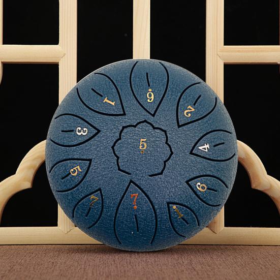 6-Inch Steel Tongue Drum with Mallets Note Stickers Stand 11 Notes Meditation Yoga Sound Therapy Hand Pan Drum Musical Percussion Instrument