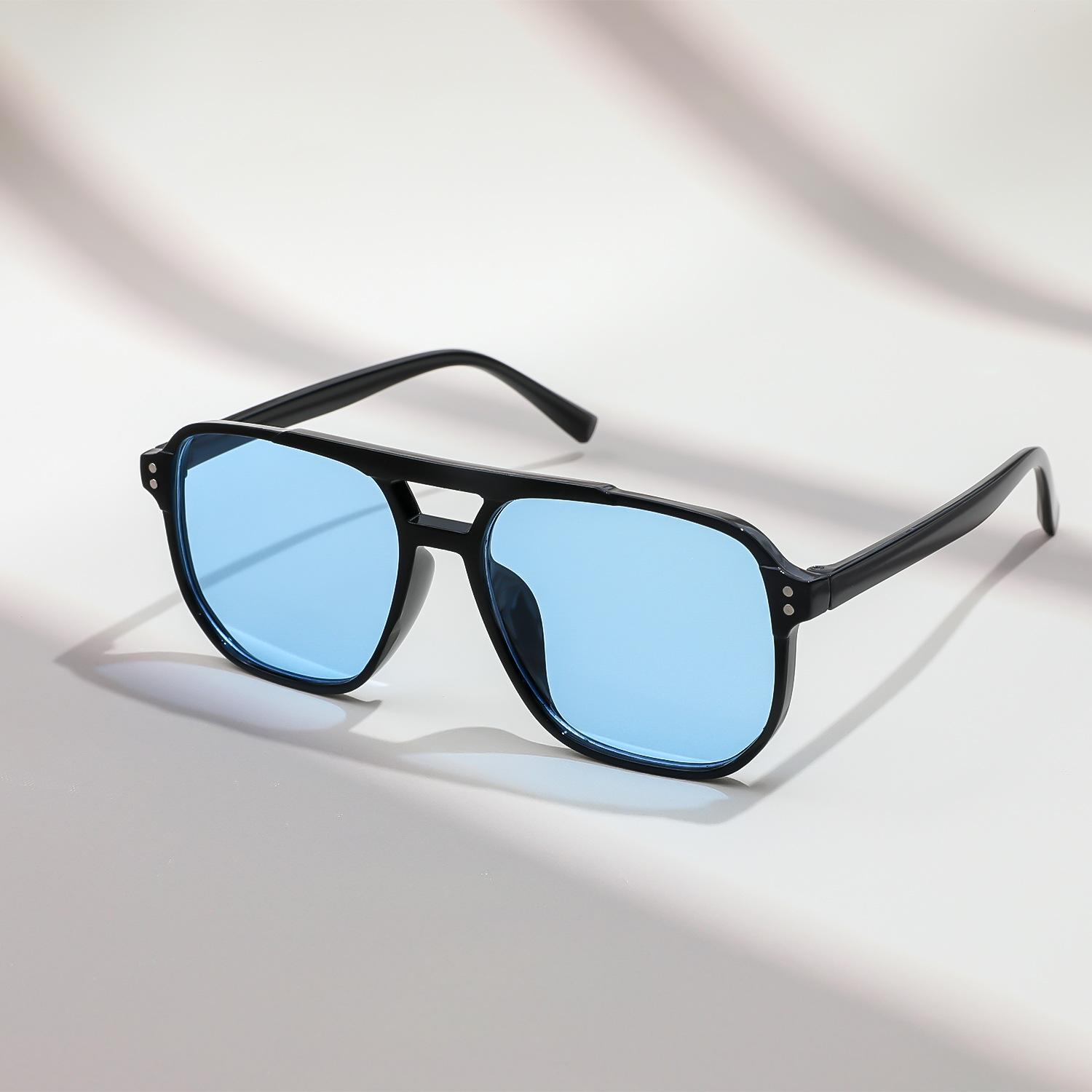 JYL Sunglasses Oversized Cross Border Uv Protection Double Bridge Use 21297113 A-16304 океан синий