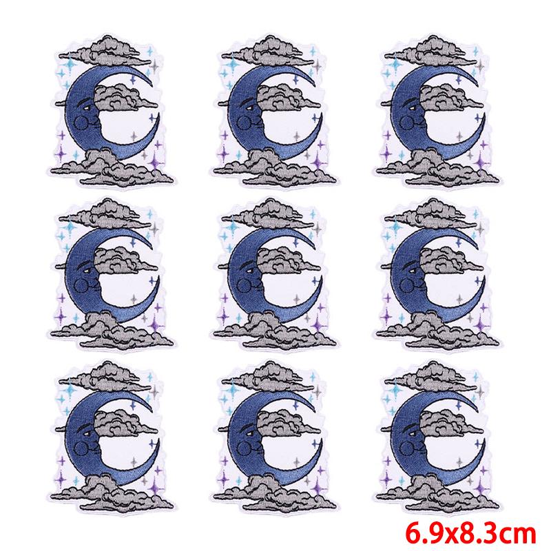 10 unids/lote, venta al por mayor, parche bordado, parches para planchar para ropa, parches para ropa, chaquetas, apliques de decoración, suministros para coser